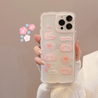 Ốp Điện Thoại Mềm Trong Suốt In Hình Chú Heo Hồng Cho IPhone 13 13pro 13mini 12 11 Pro Max IX XR SE2 IPhone7 I8 Plus