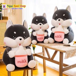 THÚ BÔNG CHÓ ÔM BÌNH SỮA KHỔNG LỒ ÔM NGỦ CAO CẤP