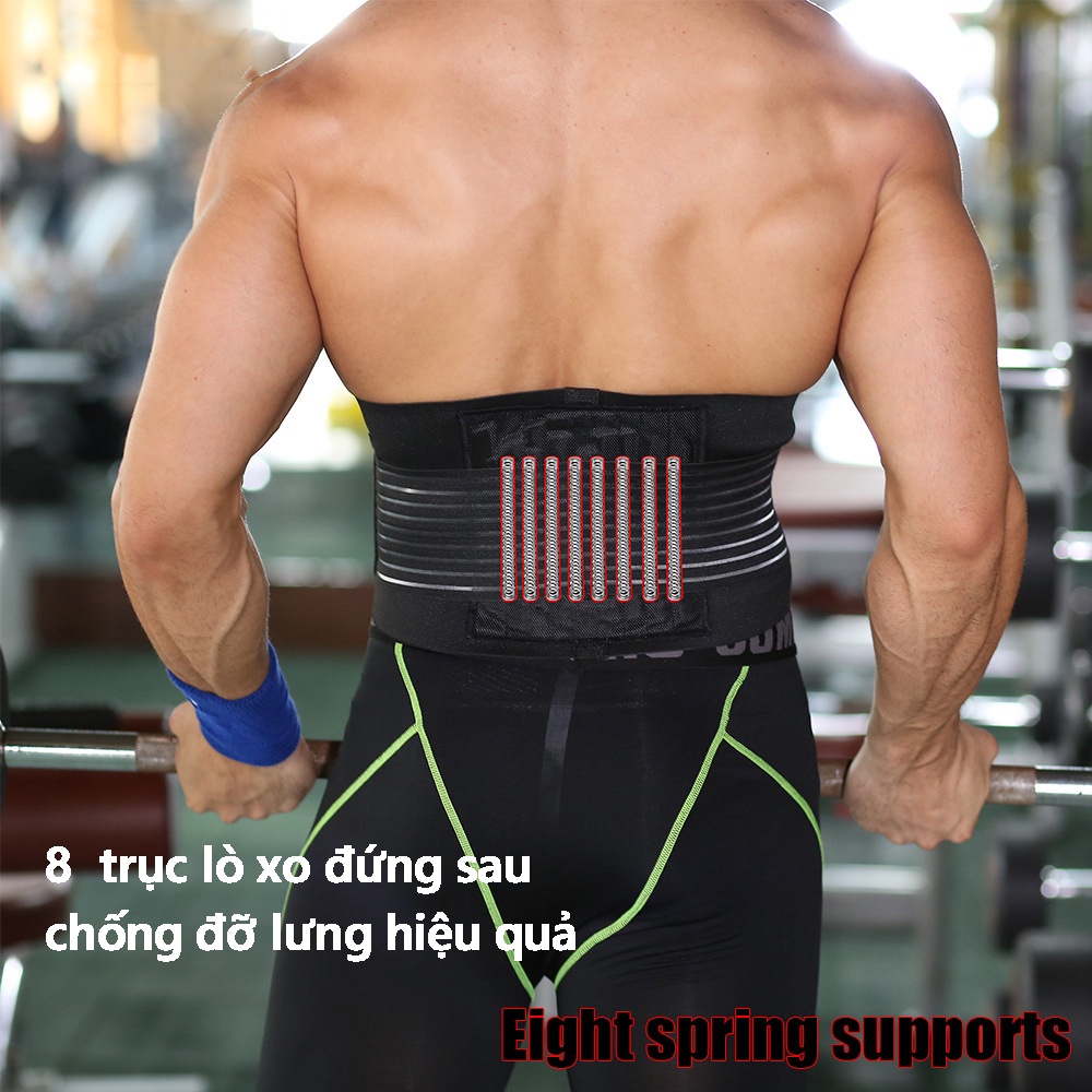 Mô tả Băng quấn bụng và lưng bảo vệ cột sống, tập gym, chống chấn thương CLEACCO - Hàng chính hãng BORO SPORT - 5