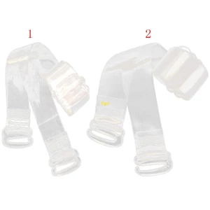 1 Cặp Dây Áo Ngực Nhựa Trong Suốt Co Giãn Chống Trượt 1cm