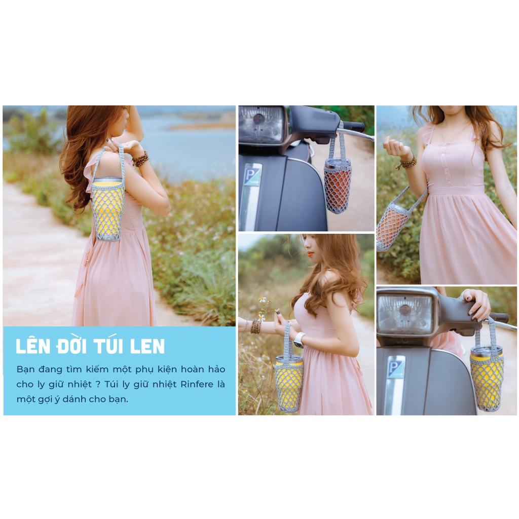 Ảnh Túi Ly Giữ Nhiệt Rinfere - Sản Phẩm Handmade Phù Hợp Với Ly Giữ Nhiệt Rinfere, Lock and Lock, Yeti - Free Size 2