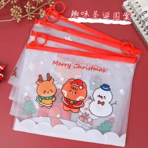 3 Túi Đựng Bút Noel Dễ Thương 21.3*17Cm Nguồn Hàng Buôn Sỉ - Thỏ Hồng VPP