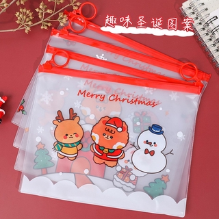 3 Túi Đựng Bút Noel Dễ Thương 21.3*17Cm Nguồn Hàng Buôn Sỉ - Thỏ Hồng VPP