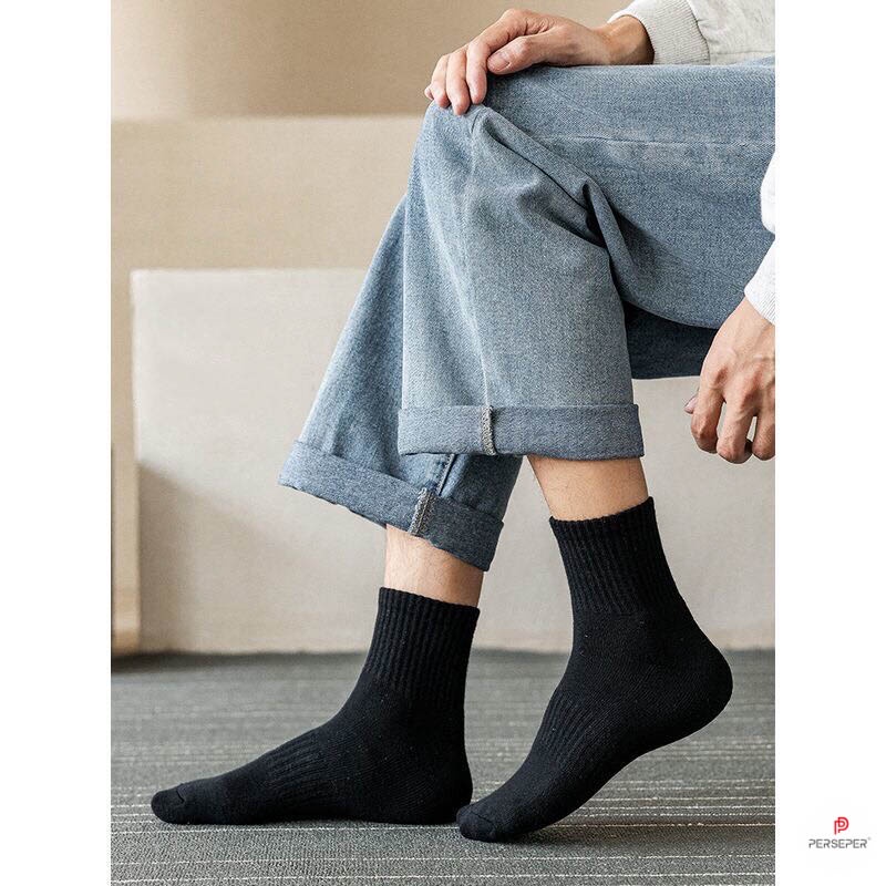 Tất vớ nam nữ chất liệu vải Cotton co giãn bốn chiều, phong cách đơn giản - Ekiu Shop