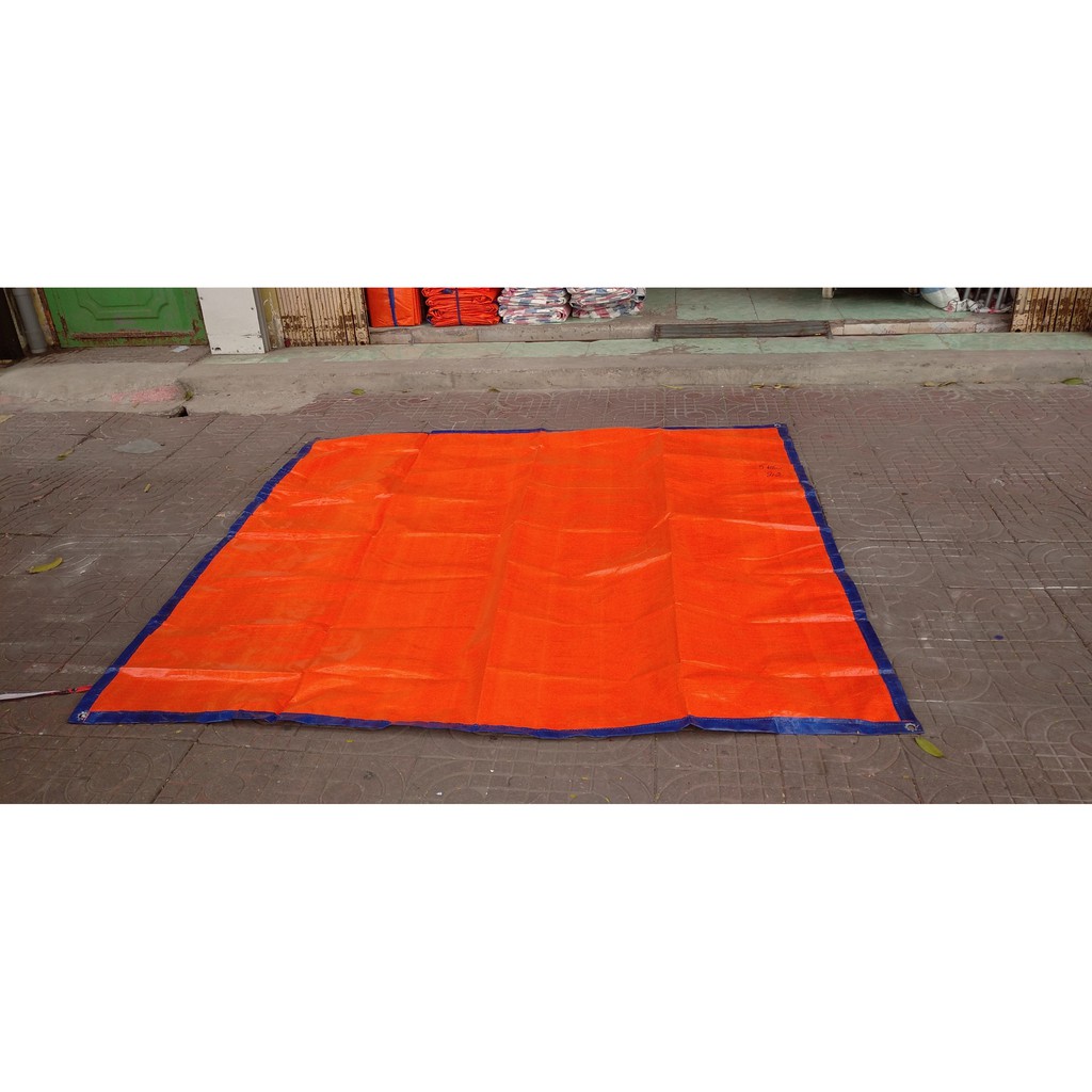Tấm Bạt Xạm Cam May Sẵn Kích Thước 4MX4M, 4MX5M (Có may viền đóng khuya 4 góc)