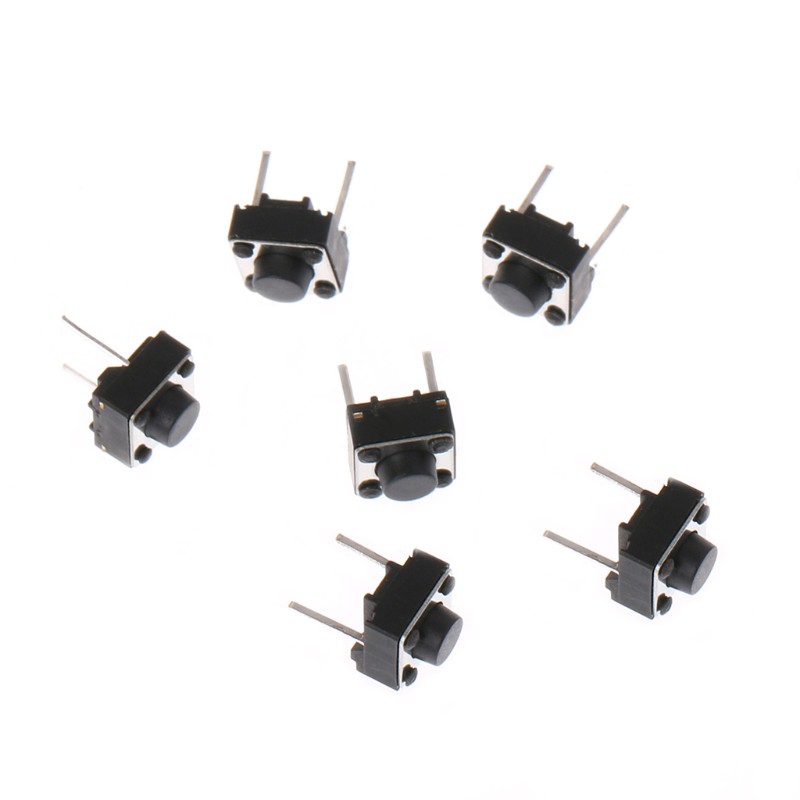 Bộ 100 Công Tắc Nhấn Tạm Thời 6x6x5mm 2 Pin