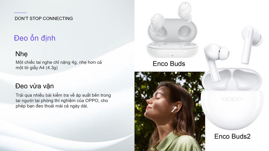 Mô tả Tai nghe Bluetooth Không Dây OPPO Enco Buds 2 | Âm Bass mạnh mẽ | Pin 28H | Khử ồn cuộc gọi AI - Hàng Chính Hãng - 9