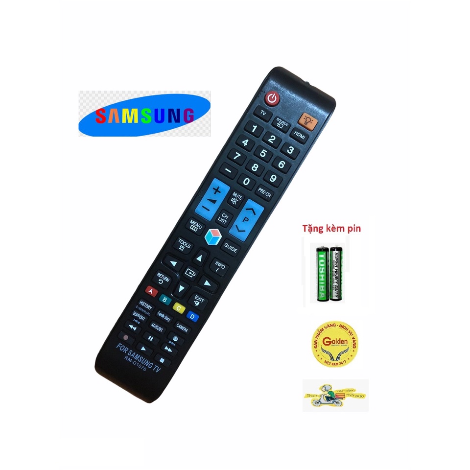 Điều khiển remote từ xa tivi SamSung RM - D1078 dùng cho tất cả tivi samsung hiện nay - Tặng pin