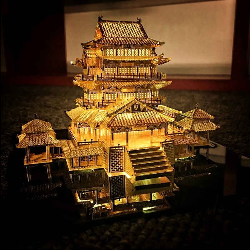 Ảnh Mô Hình Kim Loại Lắp Ráp 3D Piececool Đằng Vương Cát (Tengwang Pavilion) HP067-G – MP159 2