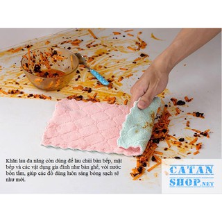 [LOẠI XỊN] 10 Chiếc Khăn Lau Chén Bát Đa Năng, Khăn lau chùi nhà bếp sạch mượt dễ giặt sạch, thấm hút cực tốt