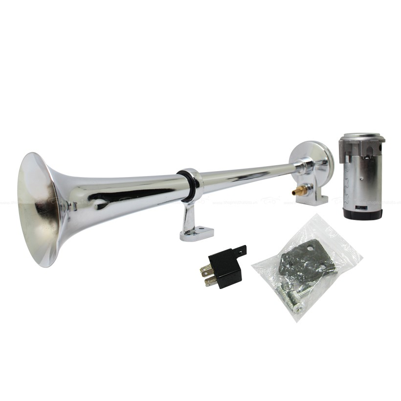 Kèn Hơi Xi 1 Loa KPLUS K101-A 24V (Rơ Le Và Mô Tơ)