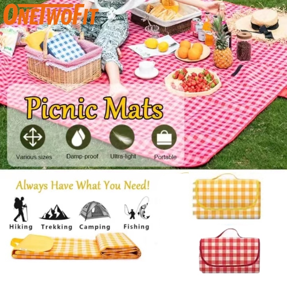 OneTwoFit Thảm picnic gấp gọn，chống thấm nước có thể gập lại tiện lợi、thảm dã ngoại picnic