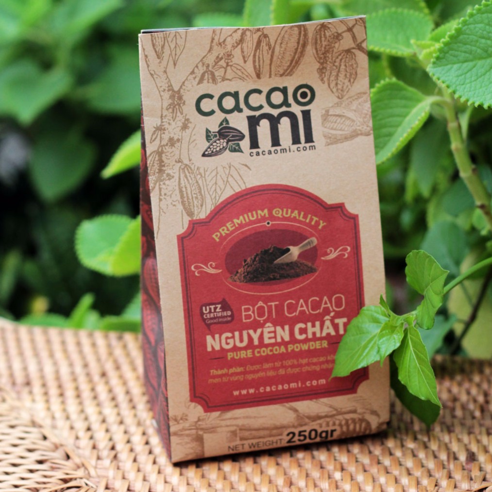 Ảnh Bột cacao nguyên chất 100% không đường CACAOMI Premium thức uống sô cô la đậm ca cao chuẩn UTZ 250g 2