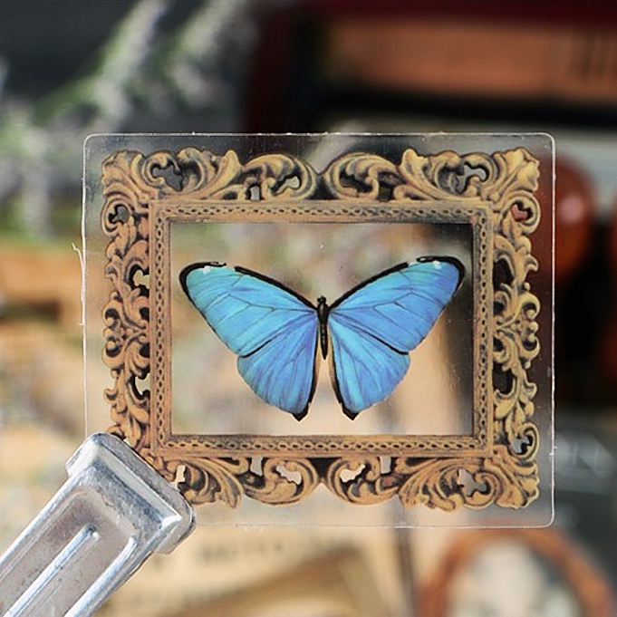 Sticker trong suốt chống thấm nước họa tiết vintage set 40 miếng dán HD127 - K62