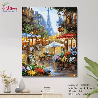 Tranh Tô Màu Theo Số Gam Phong Cảnh Châu Âu Tháp Eiffel Pc4213 | Shopee  Việt Nam