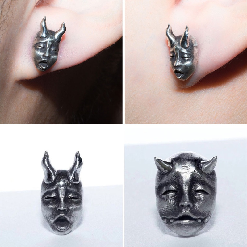 Khuyên Tai Hình Đầu Lâu Ác Quỷ Phong Cách Gothic Thời Trang Cho Nam Và Nữ