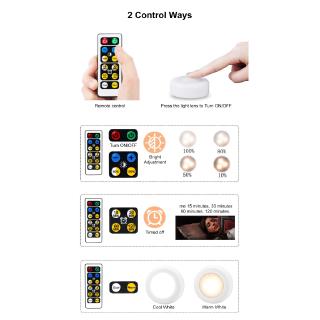 Dưới Đèn Tủ Cảm Biến Cảm Ứng Có Thể Điều Chỉnh Độ Sáng Không Dây Đèn Ngủ LED Dưới Tủ Chiếu Sáng Pin Nguồn Điều Khiển Từ Xa Thích Hợp Cho Nhà Bếp Cầu Thang