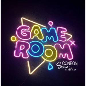 Đèn Trang Trí Phòng Led Neon Chữ GAME ROOM nhiều màu [Kích thước 50x45 cm]