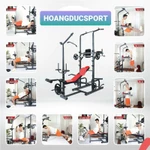 Ghế tập tạ giàn tạ đa năng xà đơn xà kép Hoàng Đức 1604 mẫu mới nhất chính hãng (KHÔNG KÈM TẠ VÀ ĐÒN) — ảnh 1