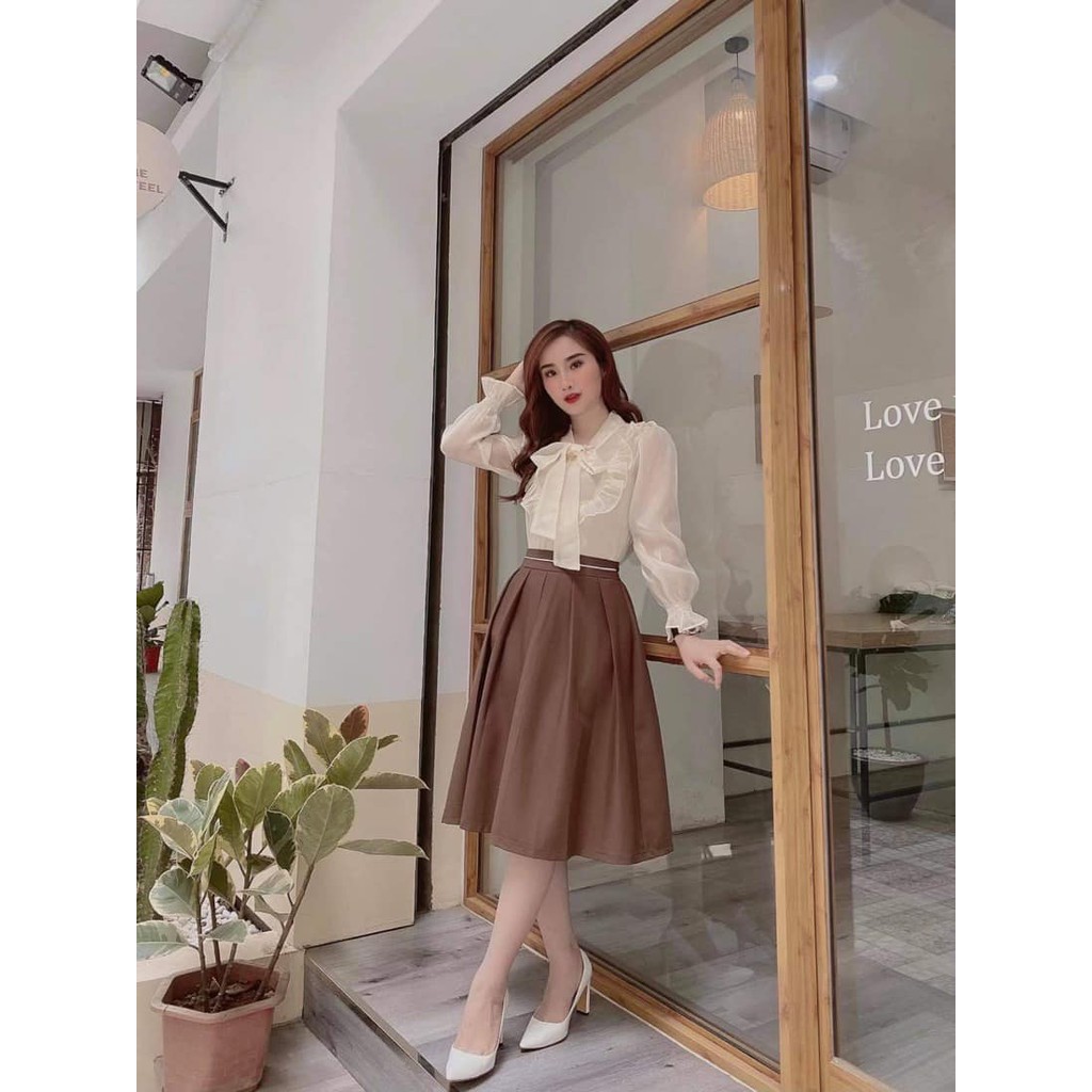 SHE 25 Chân váy dáng A dài cạp chun by SHE | Shopee Việt Nam