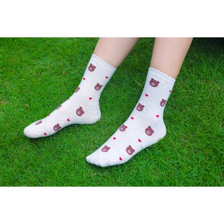 [MUA 2 TẶNG 1]Tất vớ nữ cổ cao hình thú cute Kikiya cao cấp Hàn Quốc W-C-042 (Chính Hãng)