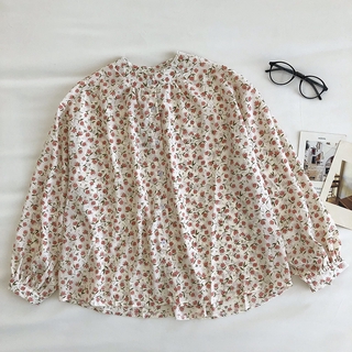 Áo Sơ Mi Voan Tay Dài Dáng Rộng Phong Cách Hàn Quốc baju baju wanita Lenan panjang