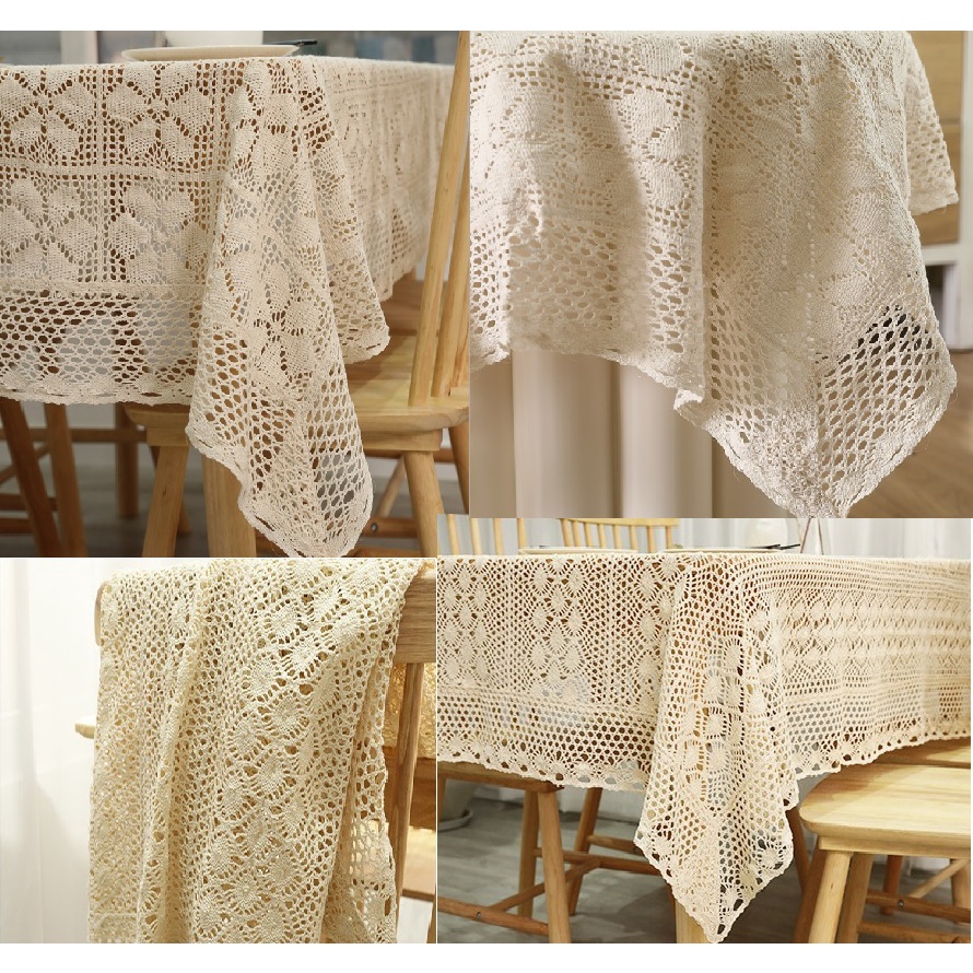 Khăn trải bàn ren đục lỗ phong cách vintage cổ điển | Shopee Việt Nam