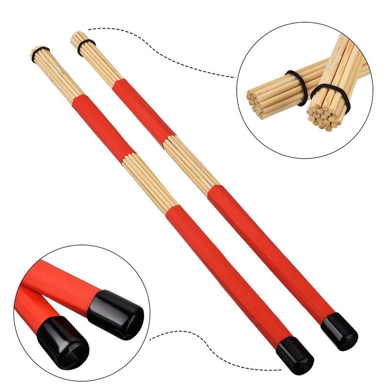Bộ 1 cặp chổi đánh trống có thể thu gọn + 1 cặp que đánh trống