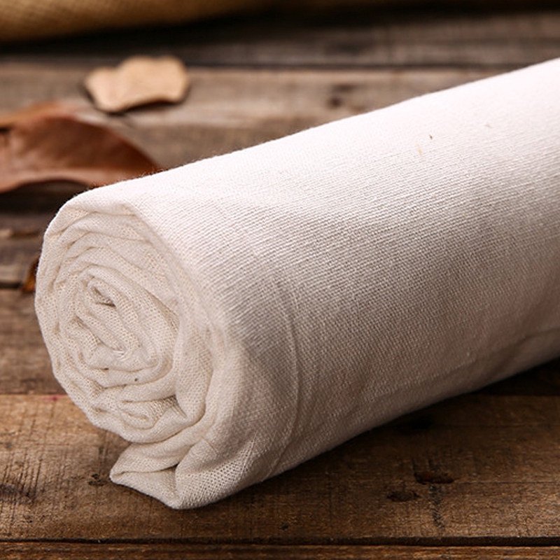 Tự Nhiên Màu Trơn Cotton Và Vải Lanh May Tự Làm Vải Cho Túi Bảo Quản Gối Nền 0.5 Mét W300022
