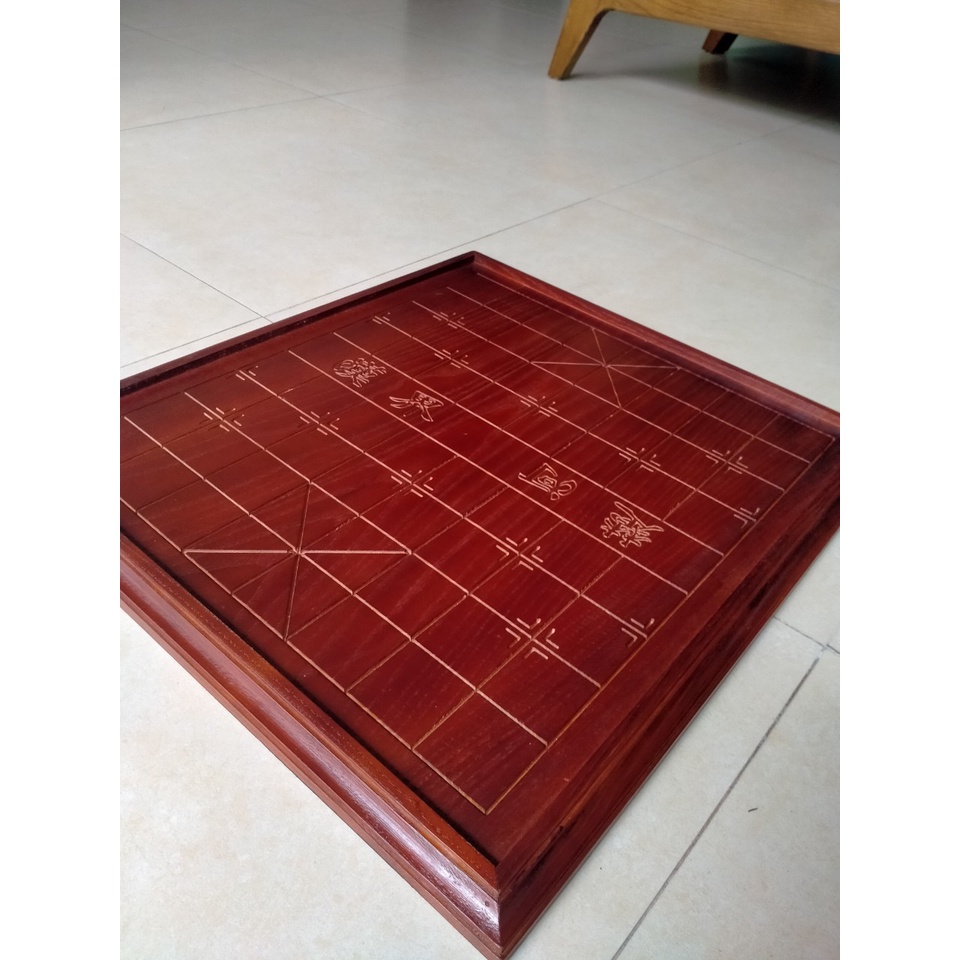 Bàn cờ tướng đẹp gỗ sồi giá rẻ 50x60cm màu nâu nhiều kiểu dáng (có quân nếu cần)
