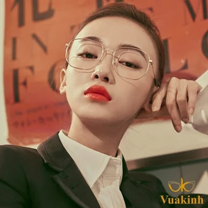 Gọng kính kim loại vuông, gọng kính cận thời trang nam, gọng kính cận thời trang nữ, gọng kính cận cao cấp V321