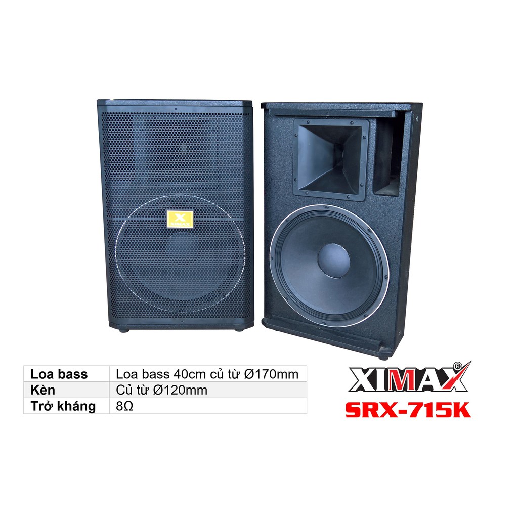 Loa sân khấu ximax SRX-715K - 2 loa IPL: 1 Bass 40P170C51 XN, 1 Kèn ...