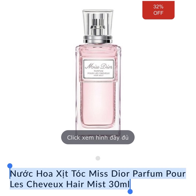 Nước Hoa Cho Tóc Dior – Miss Dior Perfum Hair Mist Giá Tốt Tháng 8, 2023 |  Mua Ngay | Shopee Việt Nam