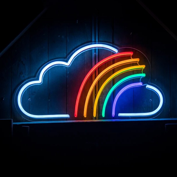 Đèn Trang Trí Phòng Led Neon Sign Đám Mây Cầu Vồng