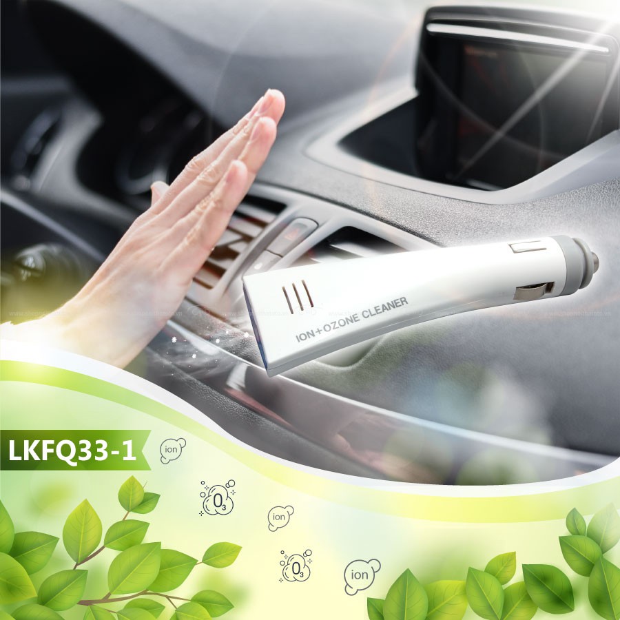 Máy Lọc Không Khí Khử Mùi Ô Tô AIRQ Q331 Màu Trắng