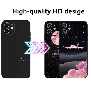 Ốp điện thoại nhựa cứng hình bầu trời lãng mạn cho iPhone 6 6s 7 8 X Plus 7Plus 11 12 13 Pro Promax XS XR XSMAX SE 2020