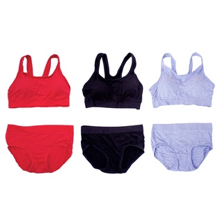 (Xả kho) Bộ đồ lót Áo bra lá Cotton có mút mỏng, thấm mô hôi