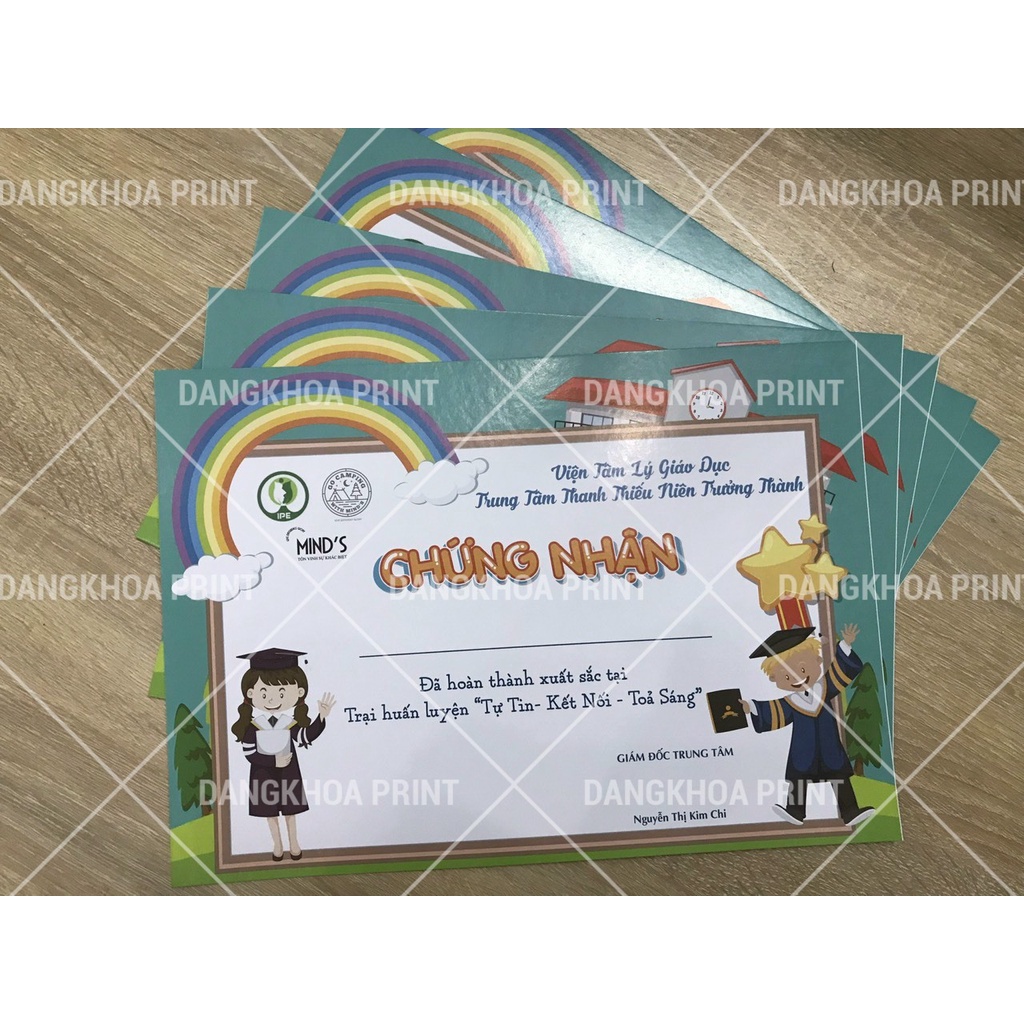 In thư khen, phiếu khen, giấy khen,chứng nhận cho học sinh tiểu học, mầm non SL ít, in SL nhiều liên hệ báo giá