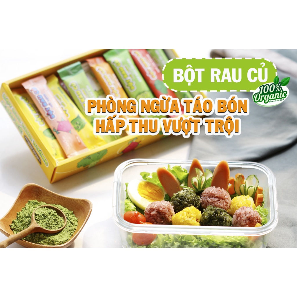 Ảnh Combo bột rau cho bé nguyên chất Dalahouse công nghệ sấy lạnh tiêu chuẩn Châu Âu hộp 7 gói x 3 gr 3
