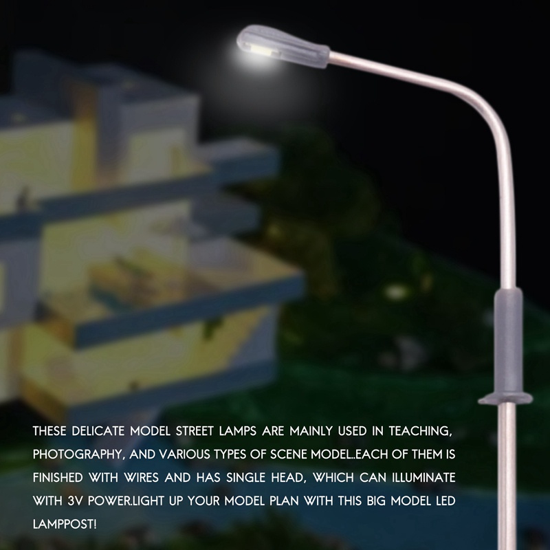 10 Chiếc Mẫu Đèn LED Đường Phố Chiếu Sáng Một Đầu Xe Lửa Bố Trí Phong Cảnh 1: 100
