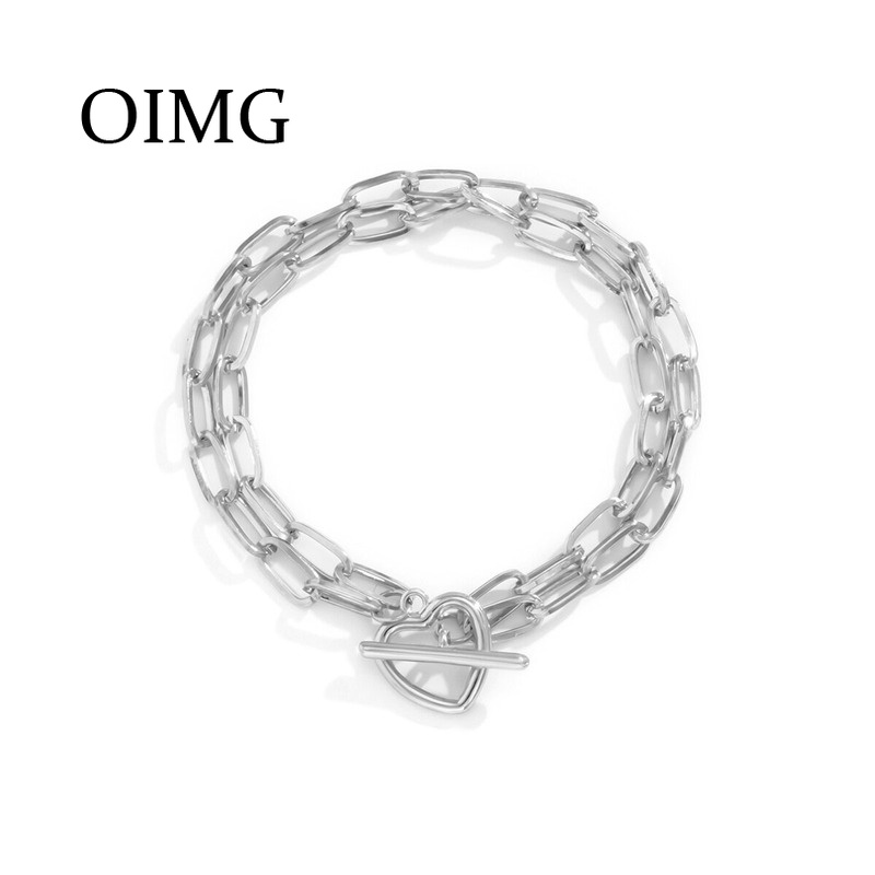 Ảnh Vòng tay OIMG hai lớp mặt hình trái tim phong cách bohemian hợp thời trang cho nữ 1
