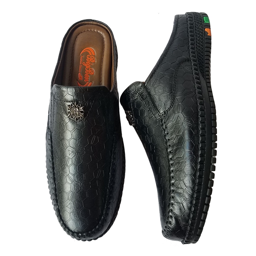 Dép Sục Nam Da Bò Thật BIGGBEN Cao Cấp HKD542