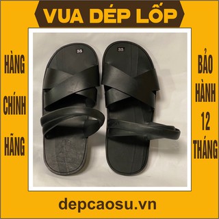 Dép cao su Nam nữ 4 quai chéo - điện biên phủ thương hiệu Vua Dép Lốp Phạm Quang Xuân, chính hãng