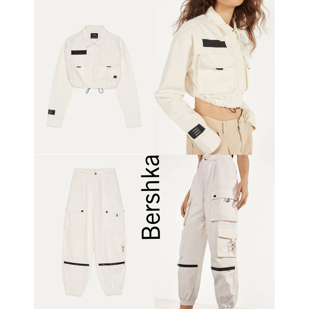 Set bộ áo khoác + quần jogger Bershka có sẵn