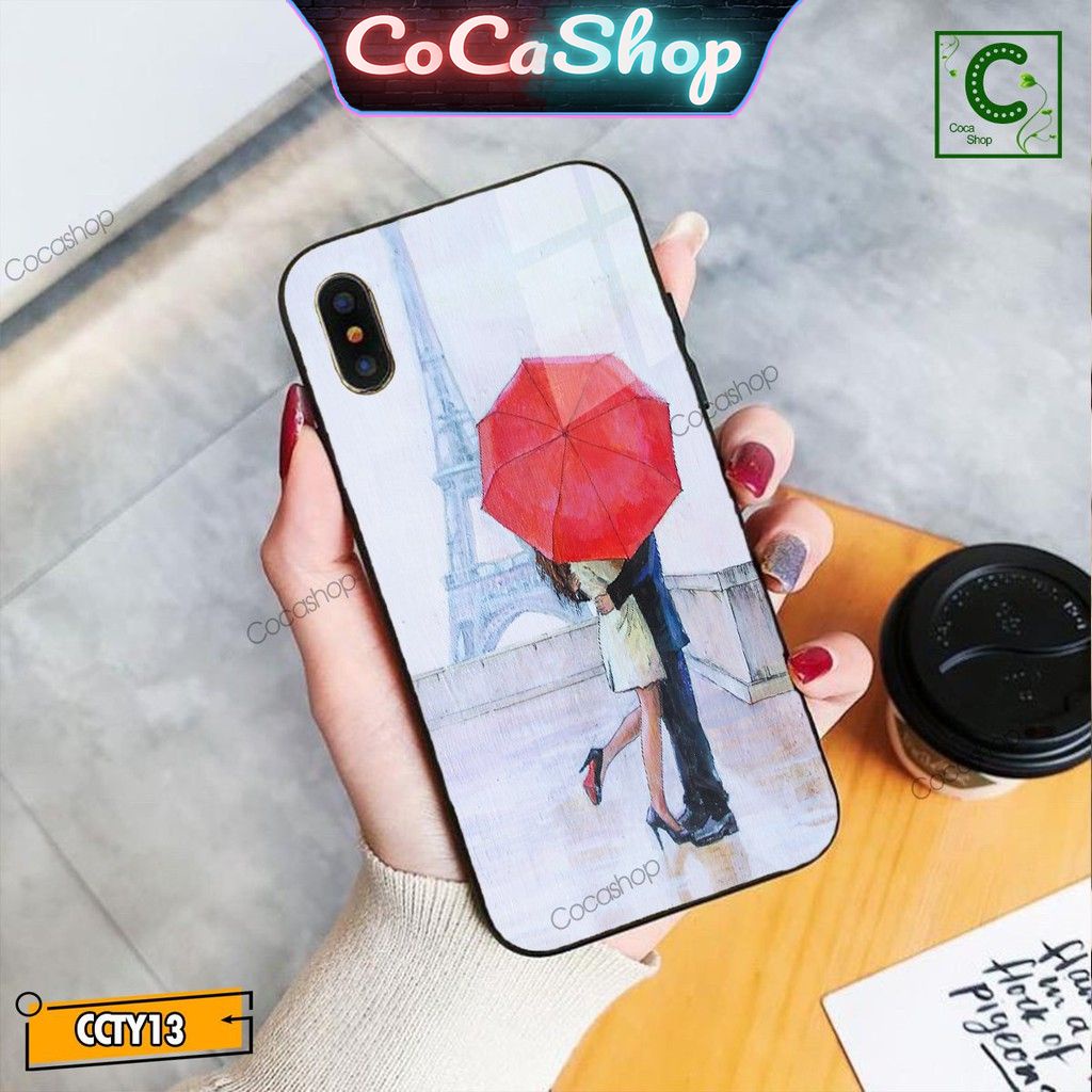 Ốp lưng iphone mặt kính mặt bóng sang trọng - Hạnh phúc có đôi