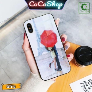 Ốp lưng iphone mặt kính mặt bóng sang trọng - Hạnh phúc có đôi