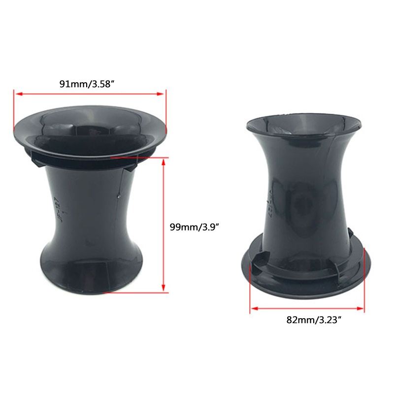 [3C] Ống loa nhựa màu đen 99x 82mm Loa siêu trầm Bass Ống đảo ngược phản xạ