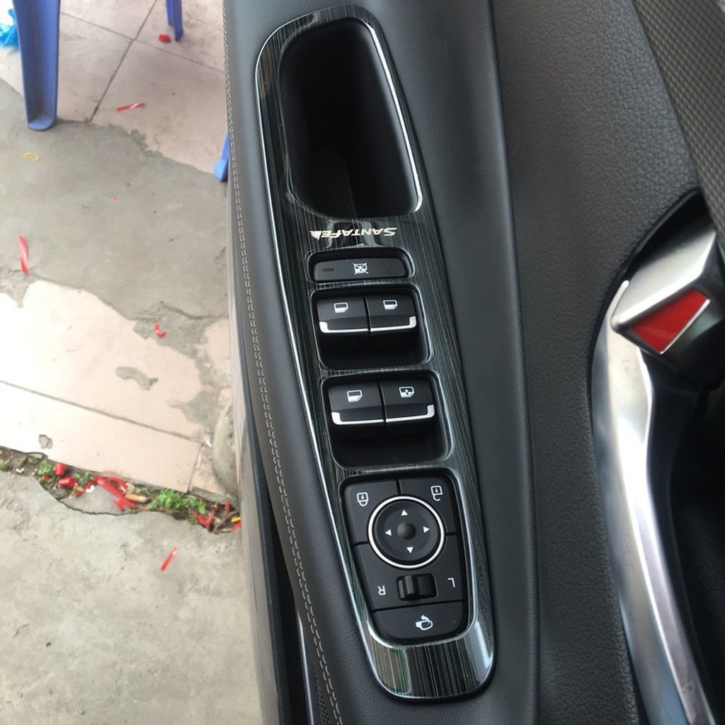 Ốp nội thất Titan xe Hyundai Santafe 2019- 2020 Vân titan cao cấp