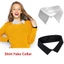 Áo Sơ Mi JVSUB Cổ Giả Nam Nữ Đen / Trắng Cotton Áo Có Thể Tháo Rời Cổ Giả