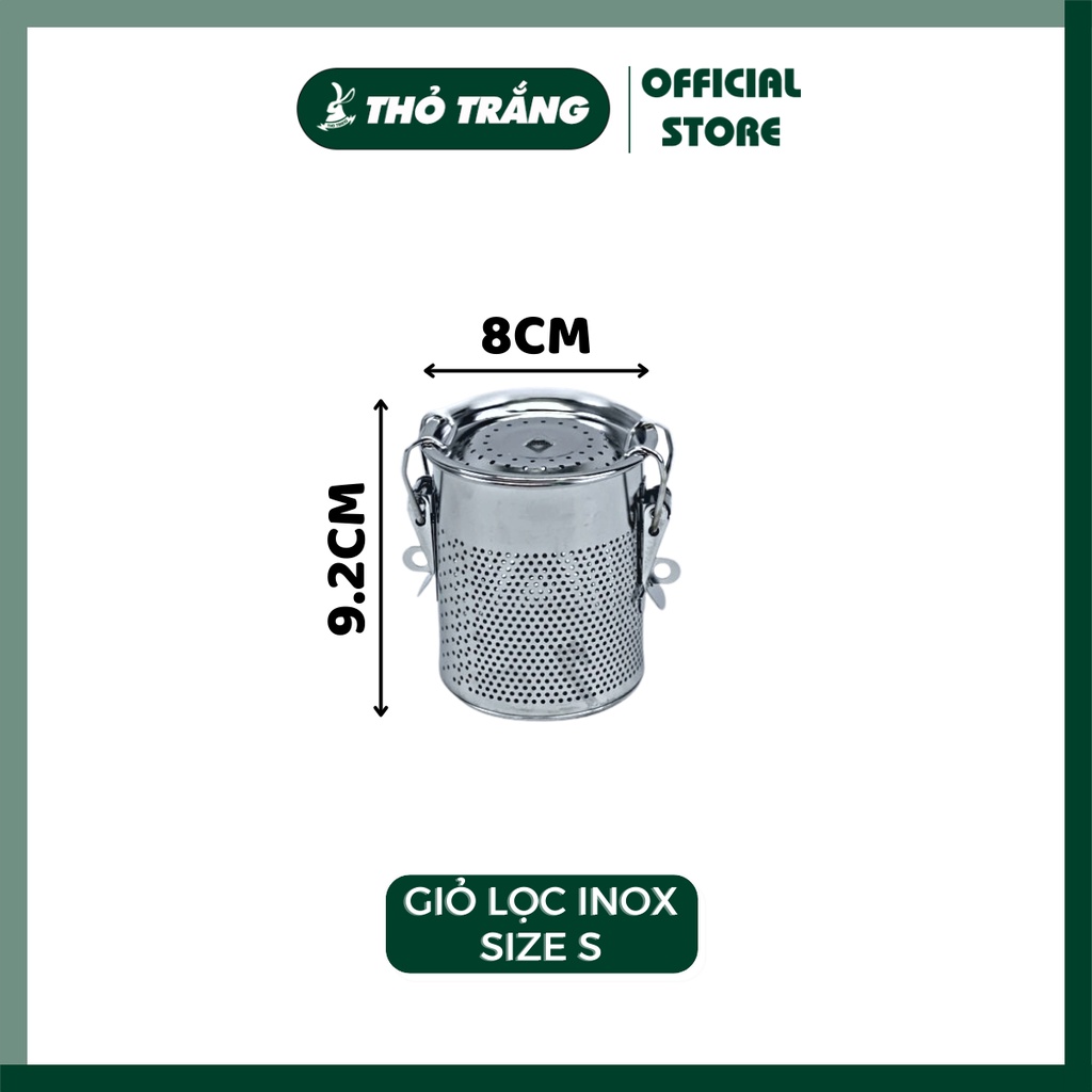 Giỏ đựng gia vị, giỏ lọc gia vị nhúng nồi phở nước lèo inox cao cấp 304 không gỉ đủ size 8 10 12 14 16 18